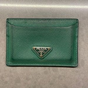 Prada leather card holder